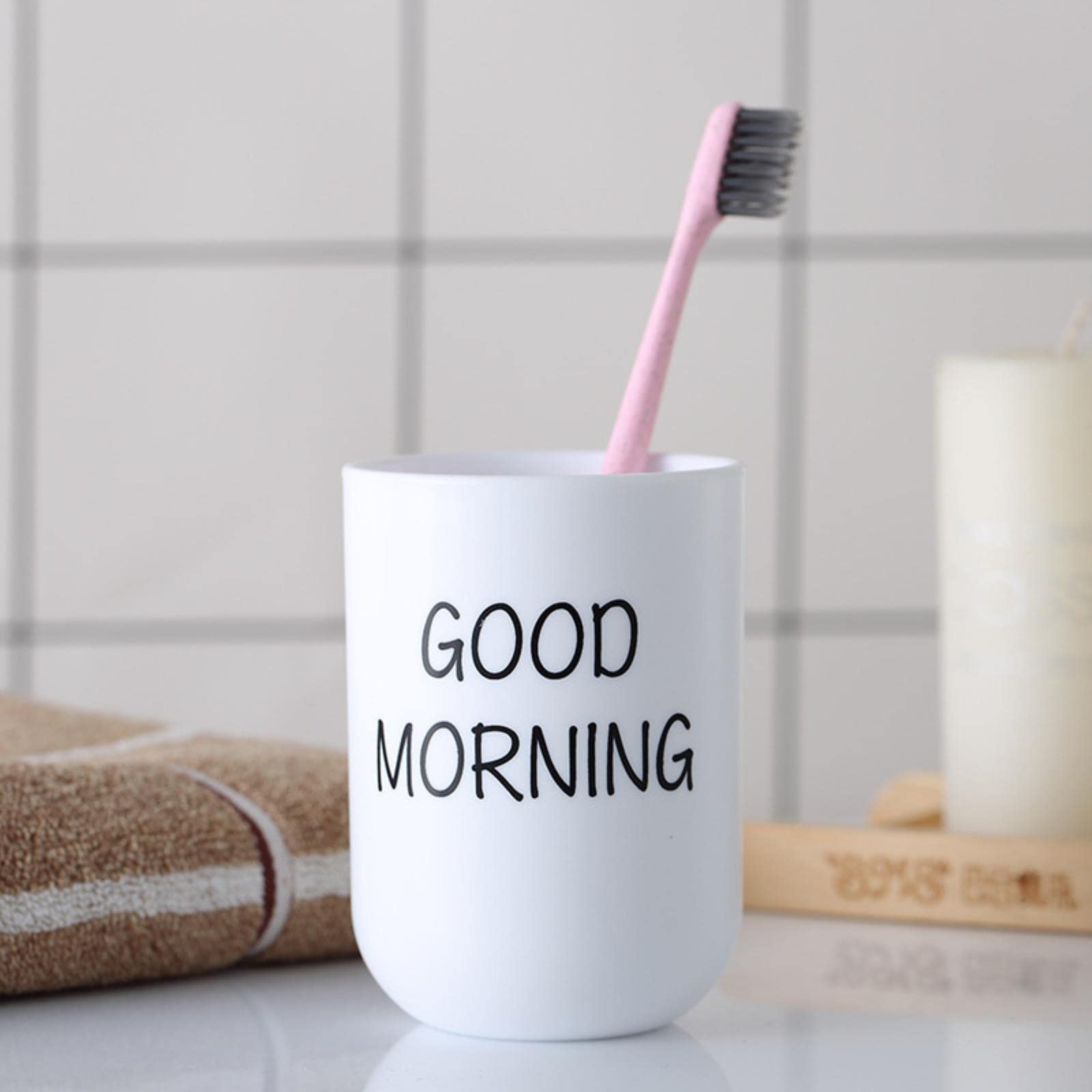 Portable Plastic Toothbrush Holder - 201-300ml for Bathroom & Travel