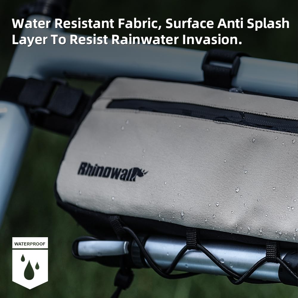 Rhinowalk Waterproof Bike Frame Bag 2.7L - XXL Triangle Bicycle Pouch Under Tube Storage | Professional Cycling Accessories for Mountain & Road Bikes | Perfect for Commuting, Touring & Outdoor Adventures