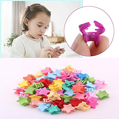 IKAAR 20-Piece Mini Colorful Star Hair Claw Clips Set - Cute Hair Accessories for Girls & Teens - Perfect for School, Parties & Everyday Styling