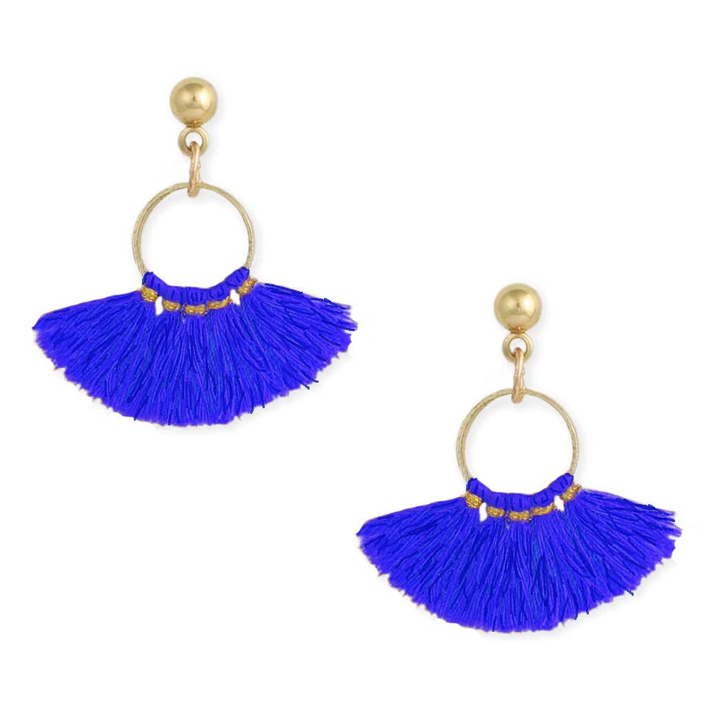 FANtastic Tassel Drop Earrings for Women - Bohemian Beaded Dangle Earrings for Party, Wedding & Everyday Wear | Handmade Fashion Jewelry Gift for Her