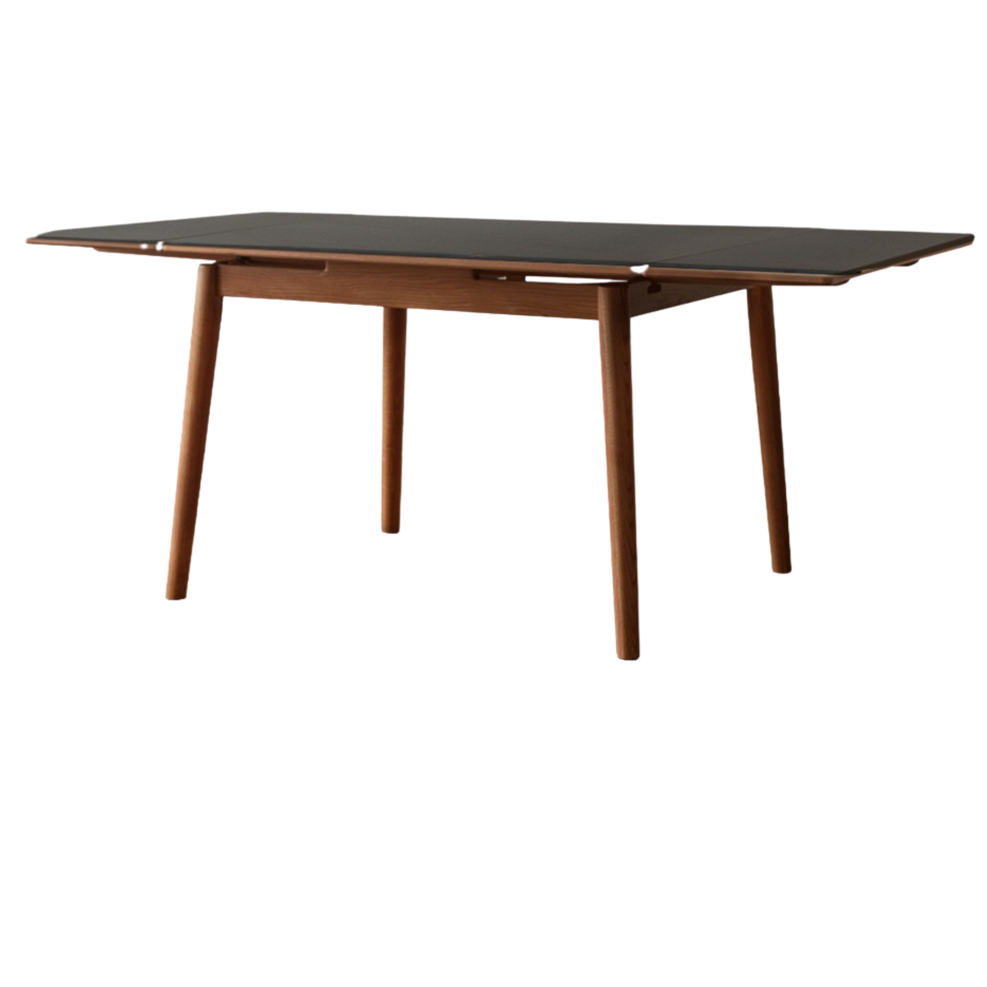 Solid Oak Wood Extendable Dining Table - Expandable Large Tabletop for Family Gatherings & Dinner Parties | Perfect for Small Spaces & Entertaining Guests