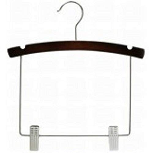 10 Inch Walnut Wooden Baby Clothes Hangers - Pack of 25 for Displaying Infant Clothing, Housewares & Retail Store Merchandise - Perfect for Baby Boutiques, Nursery Decor and Retail Displays