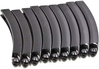 MANMORA Banana Hair Clips - 12 Pack Black Banana Hair Pins for Women & Girls - Strong Hold Hair Clips for Thick Hair, Ponytail, Bun & Updo Hairstyles - Perfect for School, Work, Party & Everyday Use