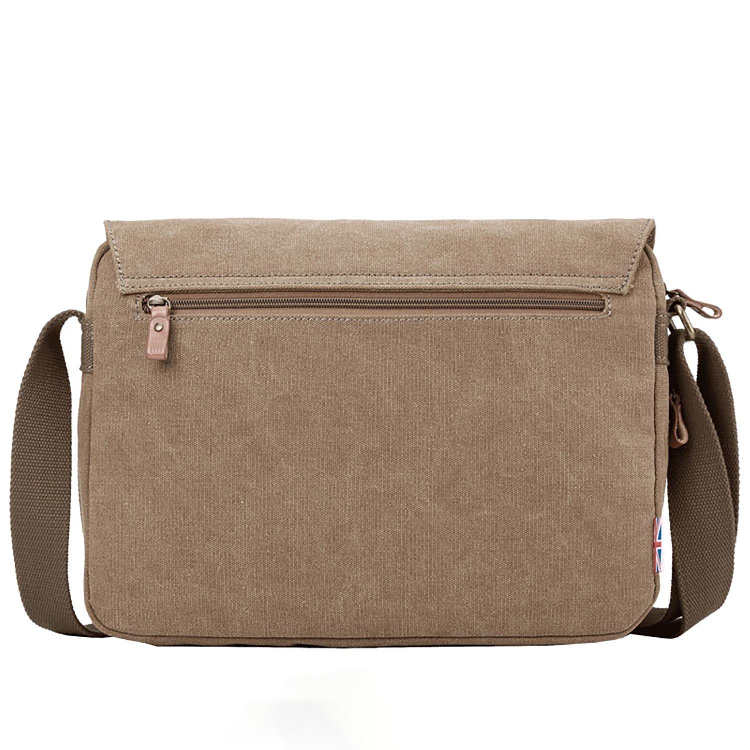 L1577 Troop London Classic Messenger Bag for Men & Women - Medium Size Genuine Leather Crossbody Bag - Perfect for Work, Travel & Everyday Use