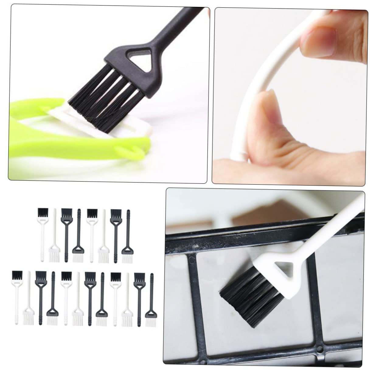 60 Pcs Multi-Purpose Cleaning Brushes Kit for Razor, Electric Shavers, Beard Trimmer, Coffee Grinder & Screwdriver - ABS Plastic Bristles for Home, Office & Travel Use