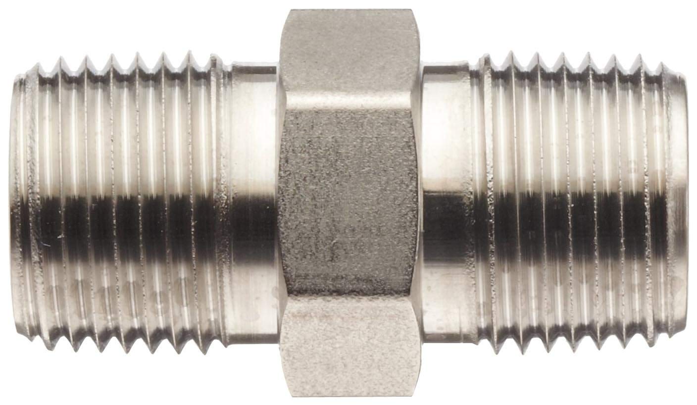 Premium Stainless Steel #8 Male Pipe to #4 Male Pipe Adapter - Corrosion-Resistant, High-Pressure Fitting for Plumbing, Hydraulic Systems & Industrial Applications