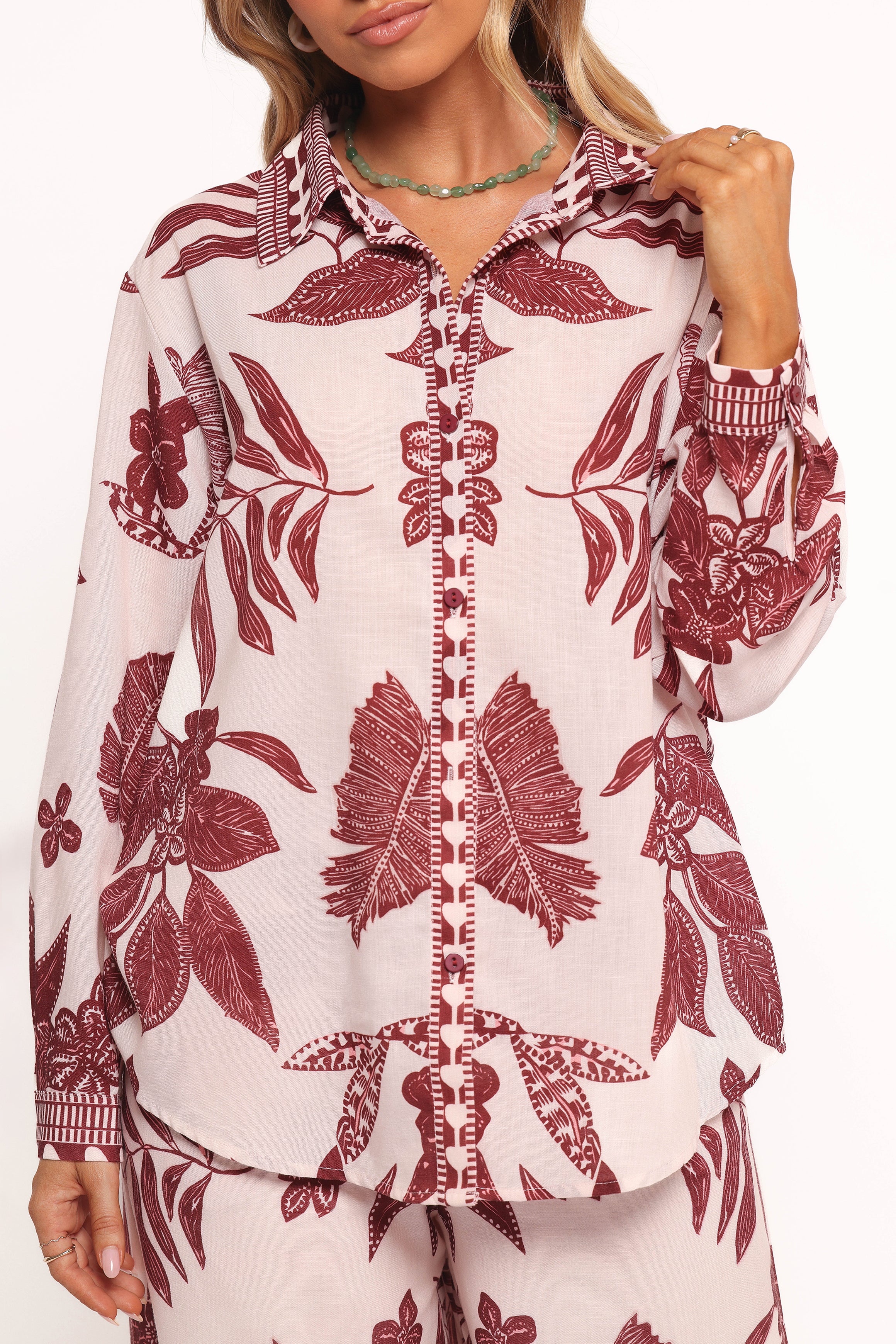 Karva Top Women's Fashion Leaf Print Blouse - Stylish & Comfortable for Casual Wear, Office, and Summer Outfits
