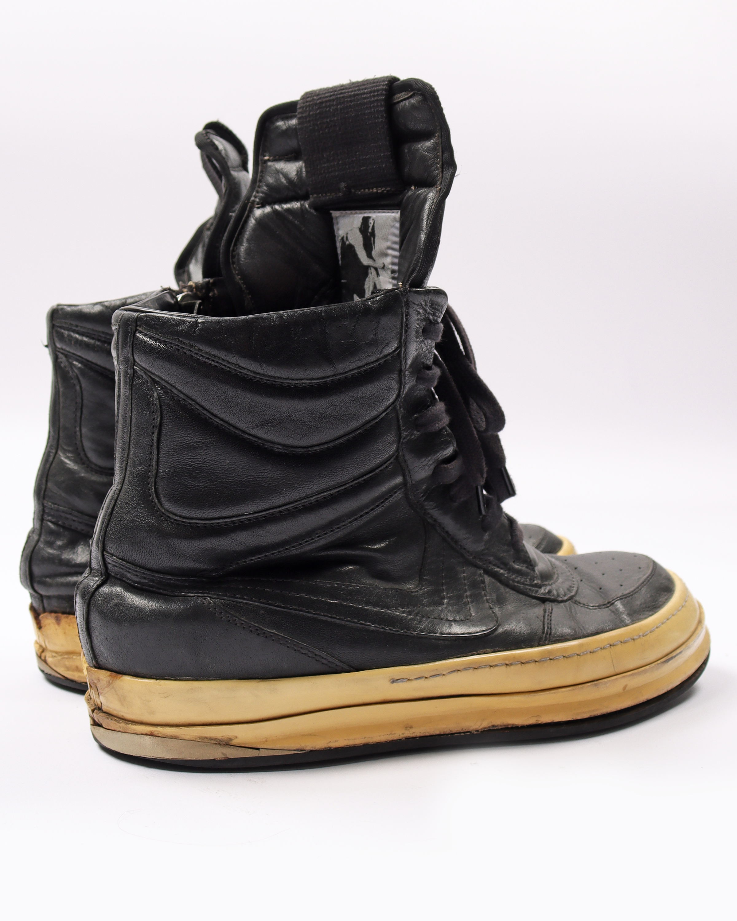 Rick Owens OG Black Dunk High-Top Sneakers - Men's Luxury Streetwear Shoes for Fashion & Casual Wear