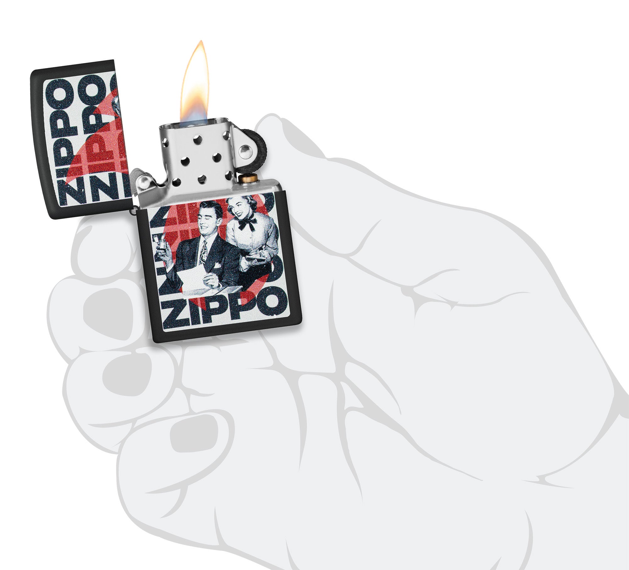 Vintage Zippo Lighter - Classic Windproof Metal Lighter with Unique Retro Design - Perfect for Outdoor Camping, Smoking, Collecting & Gifts