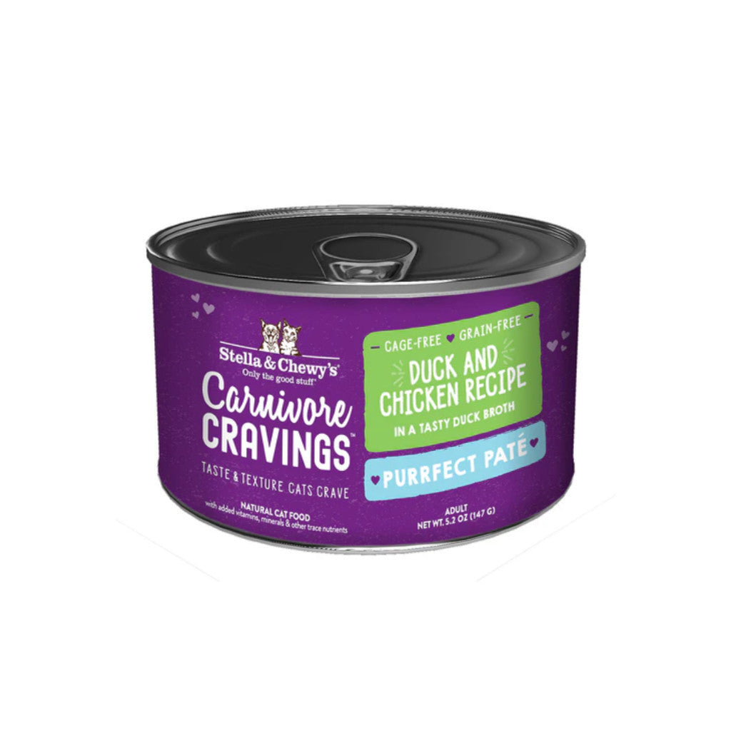 Stella & Chewy's Carnivore Cravings Grain-Free Wet Cat Food - 5.2oz Canned Chicken, Salmon, Liver & Turkey Recipe - High Protein, Nutrient-Rich Meal for Adult Cats - Perfect for Picky Eaters & Indoor Cats