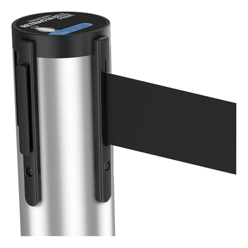 Polished Silver Post w/ Black Belt