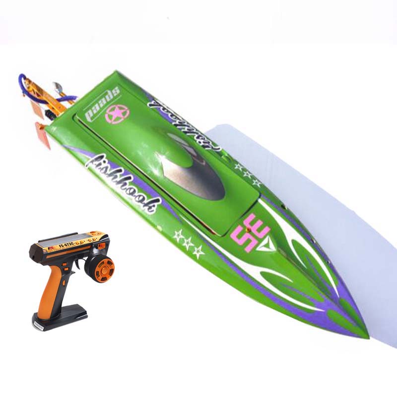 **H625 Fiber Glass Green Electric Racing RTR RC Boat with ESC, Motor, Servo, Battery & Controller – High Speed 65-75km/h (625x178x110mm) – Perfect for Lakes, Ponds & Competitive RC Racing**