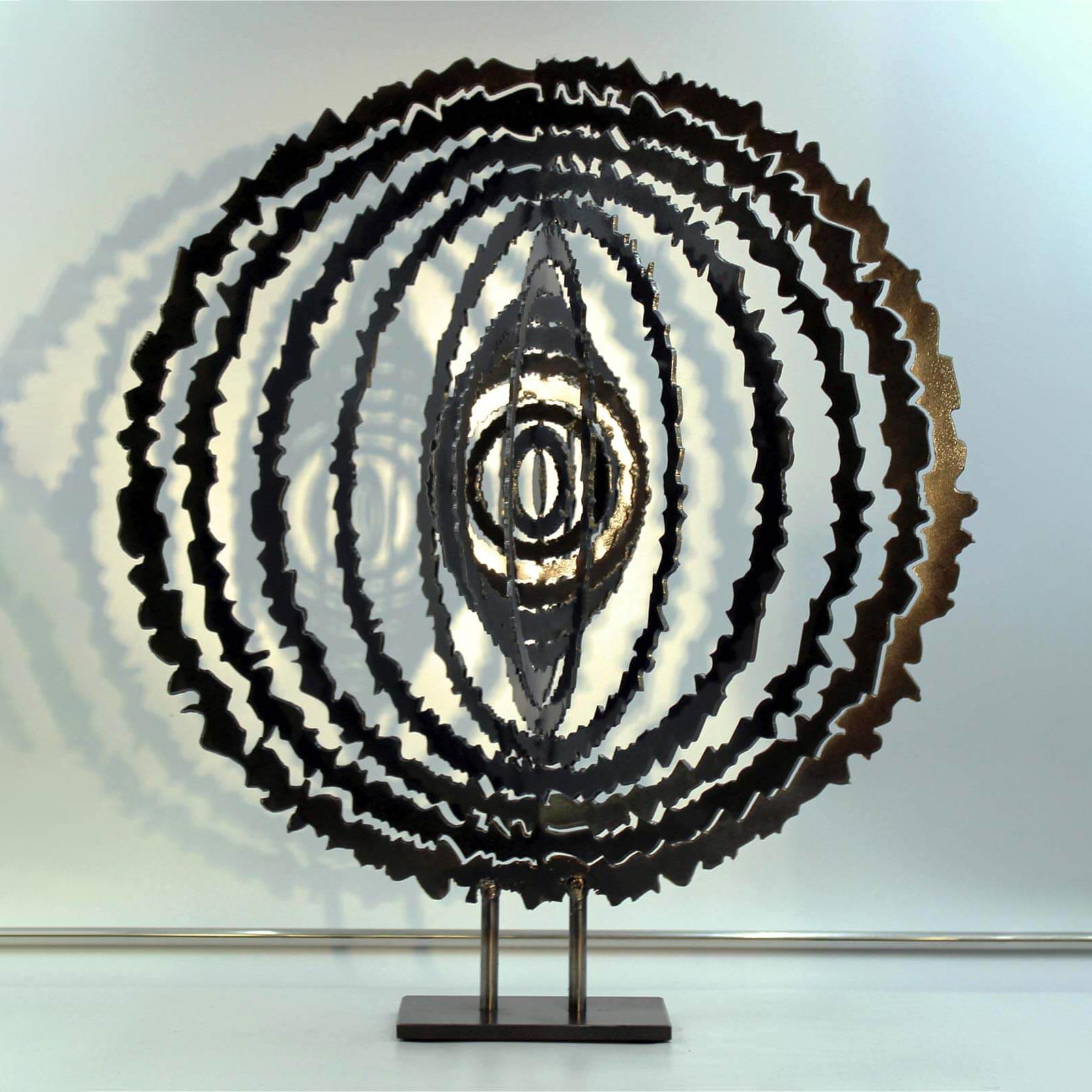 Black Steel Hedgehog Fire Sculpture - Modern Outdoor Fire Pit for Patio, Garden, and Backyard Decor