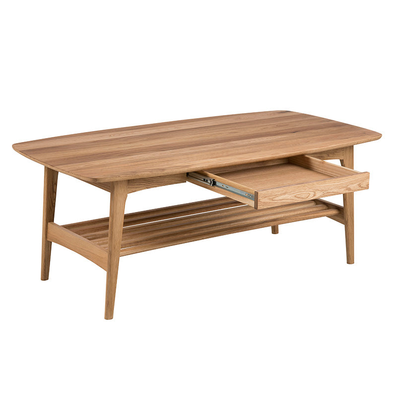 TALITA 130cm Rectangular Coffee Table - Natural Wood Finish for Living Room, Lounge & Office Decor