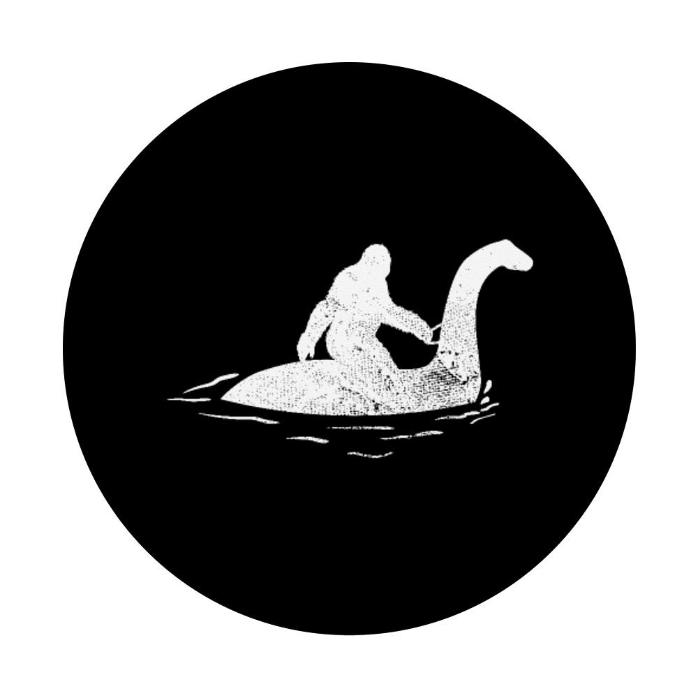 Bigfoot Loch Ness Monster Sasquatch PopSockets Swappable Phone Grip - Interchangeable Stand for Phones & Tablets - Perfect for Hiking, Travel and Monster Enthusiasts