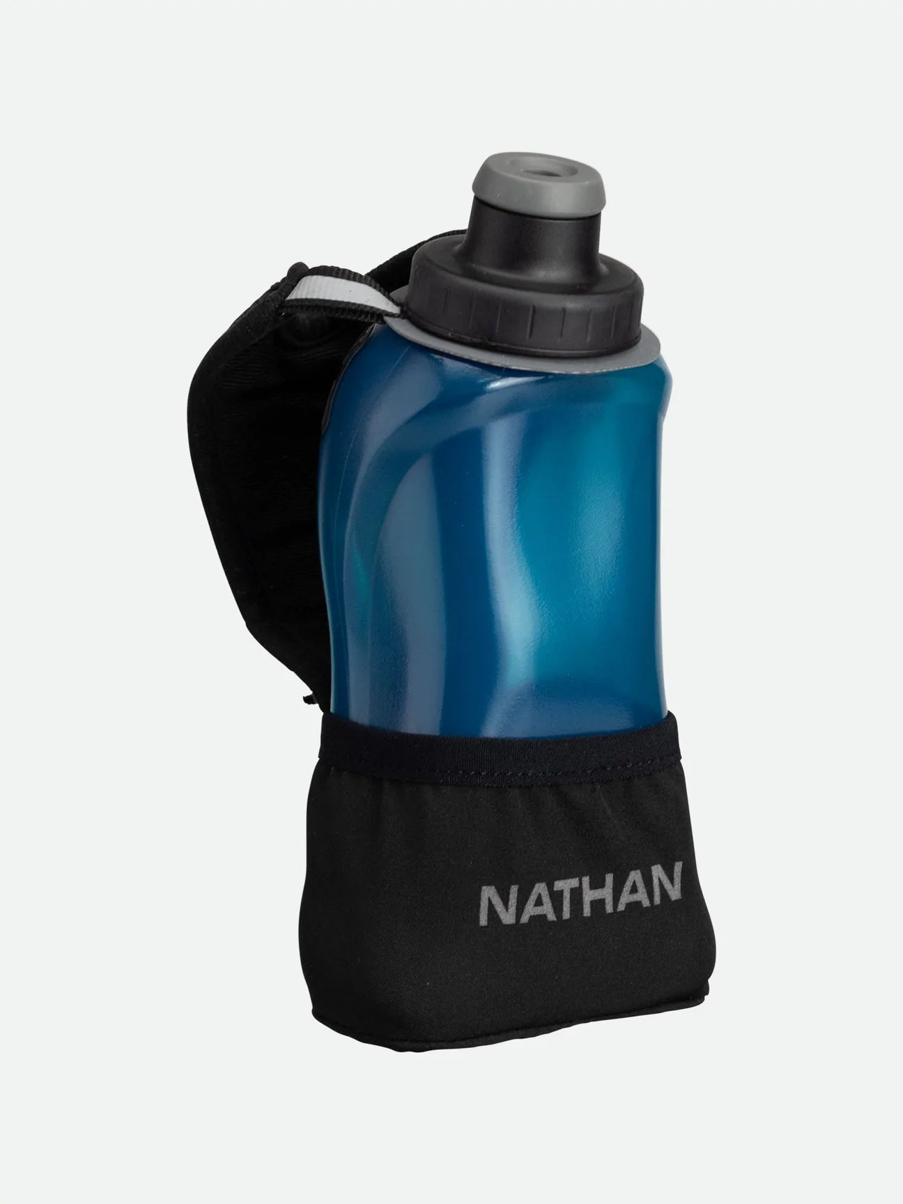 QuickSqueeze Lite 12oz Handheld Water Bottle - Leak Proof & Easy Squeeze (Black/Marine Blue) - Perfect for Gym, Hiking & Outdoor Activities