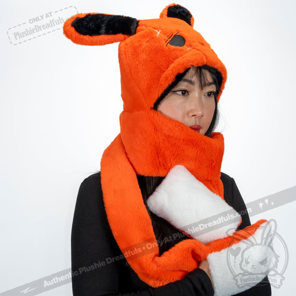 Scoodie Dreadful Anxiety Rabbit Scarf Hoodie - Soft Comfort Wear for Stress Relief, Cute Animal Design - Perfect for Winter Warmth, Anxiety Support & Cozy Lounging