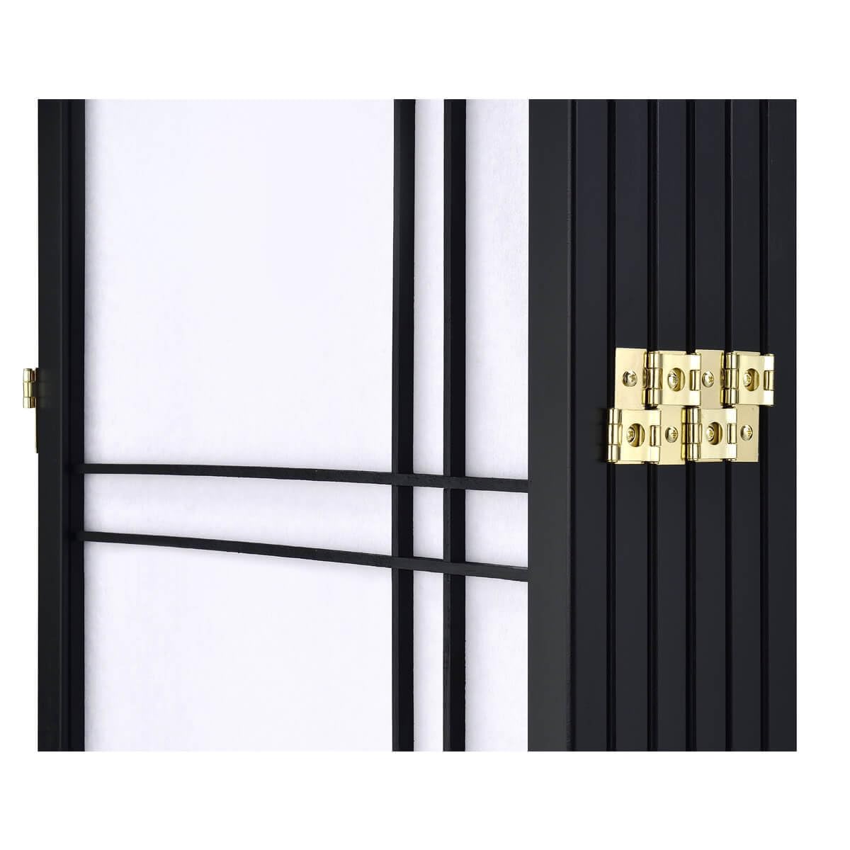 Legacy Decor 5-Panel Room Divider Privacy Screen - 5.9 ft Tall x 7.3 ft Wide Black Lattice Design for Home, Office & Outdoor Space Separation