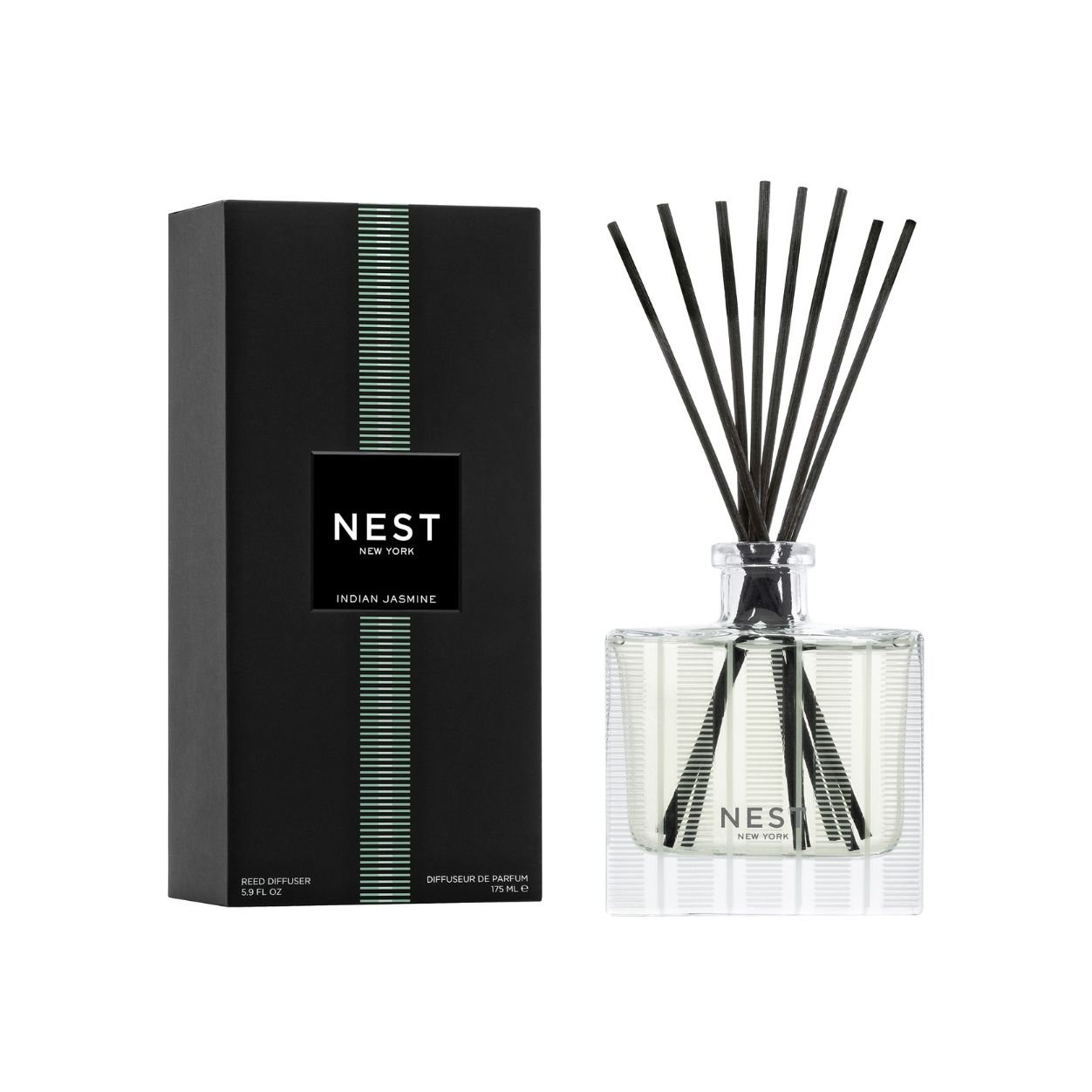 Premium Indian Jasmine Reed Diffuser - Natural Aromatherapy Oil for Home & Office - Relaxing Fragrance for Bedroom, Living Room & Bathroom