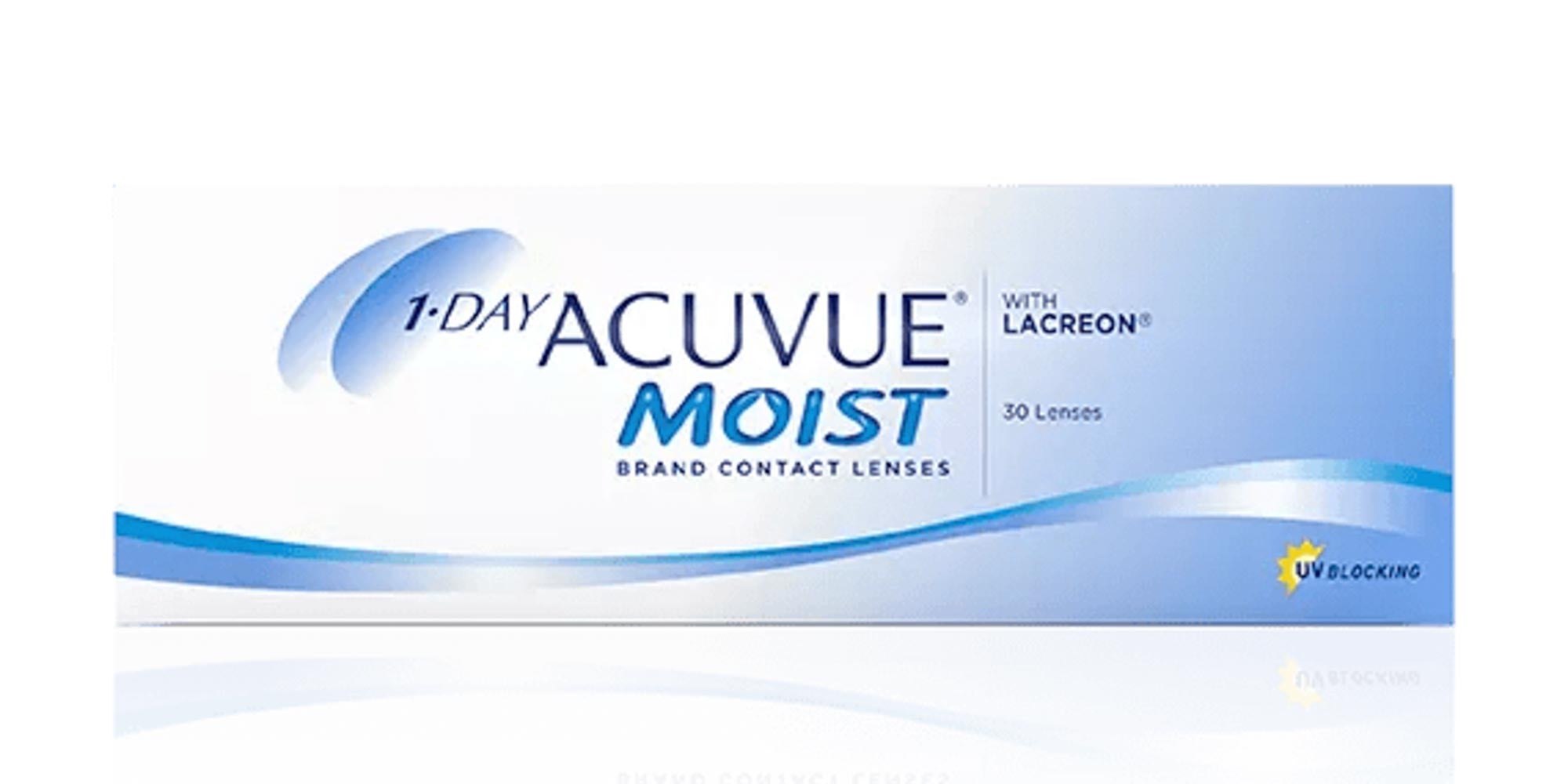 1 Day Acuvue Moist Daily Disposable Contact Lenses - 90 Pack, UV Protection, Comfortable & Breathable for All-Day Wear - Perfect for Work, Sports, and Outdoor Activities