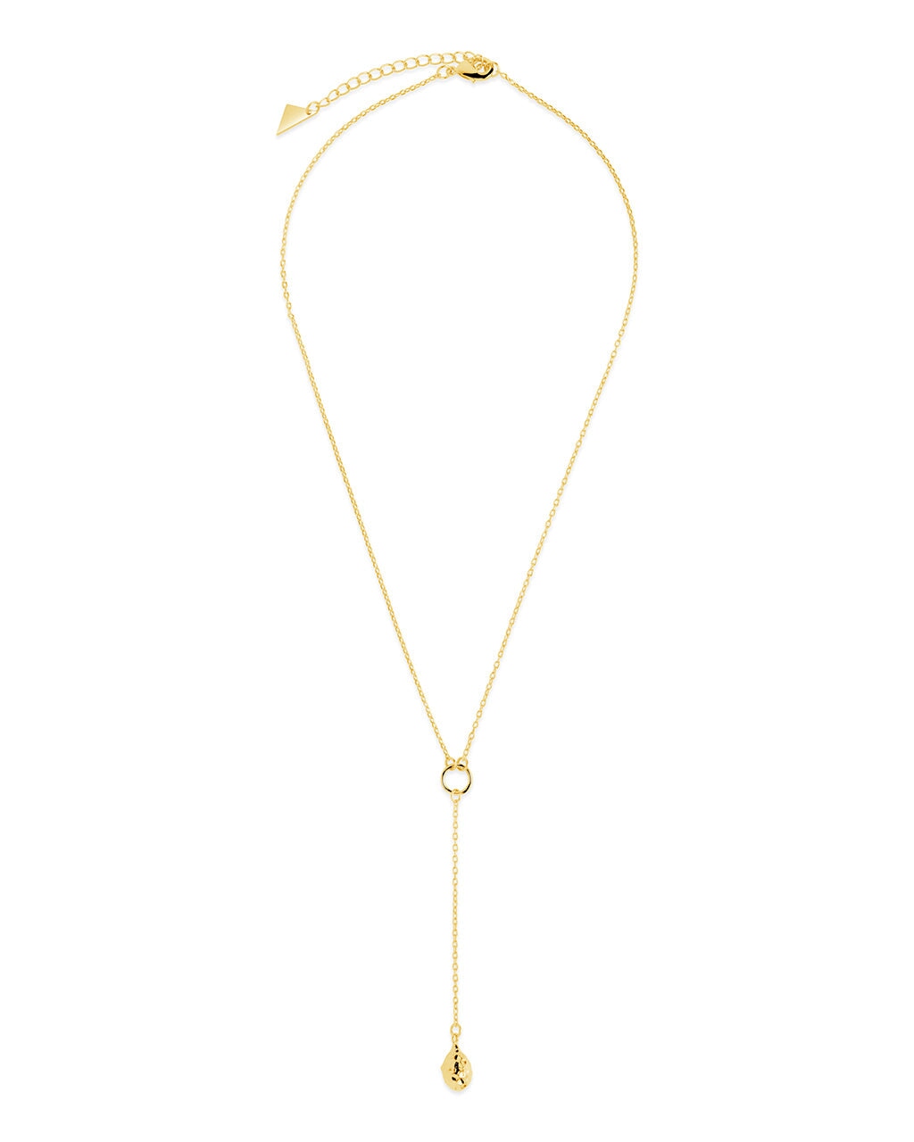 Lee Molten Metal Lariat Necklace for Women - Elegant Layered Gold Chain Statement Jewelry for Party, Date Night & Special Occasions