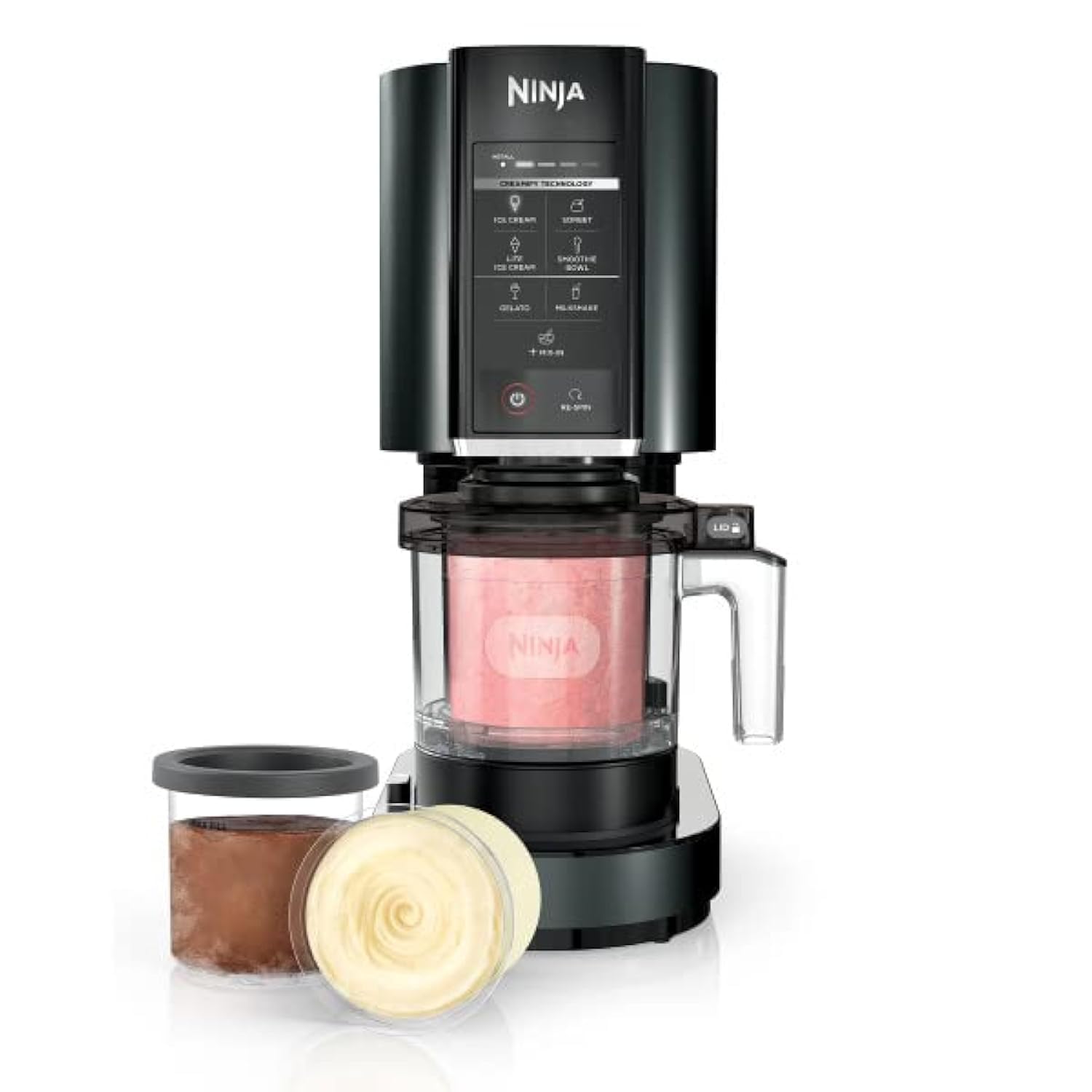 Ninja CREAMi Ice Cream Maker Machine - Make Homemade Ice Cream, Sorbet & Milkshakes with 3 Included Pints (Black) | Perfect for Family Desserts, Party Treats & Healthy Frozen Snacks