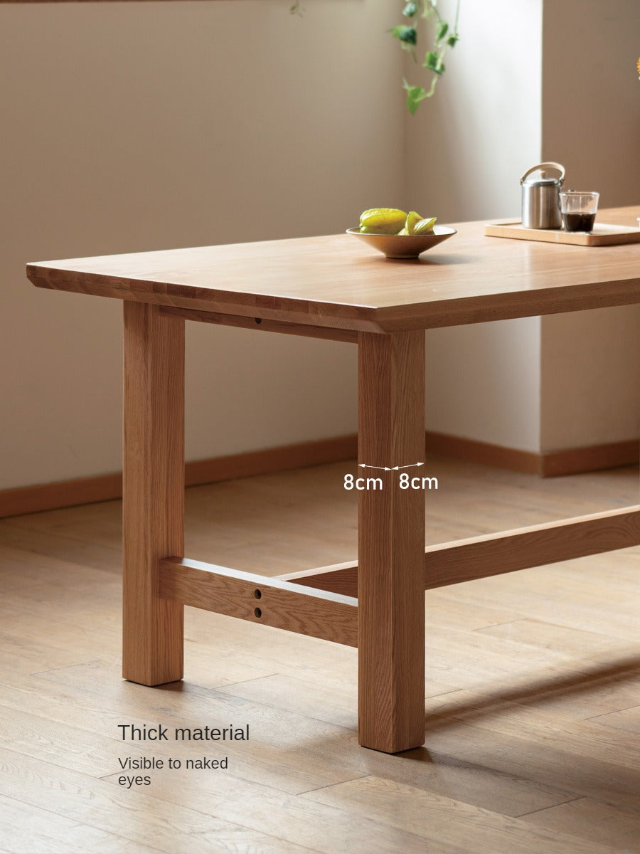 Rustic Style Dining Table - Solid Oak, Ash, Cherry Wood - Perfect for Farmhouse, Cottage & Country Home Dining Rooms