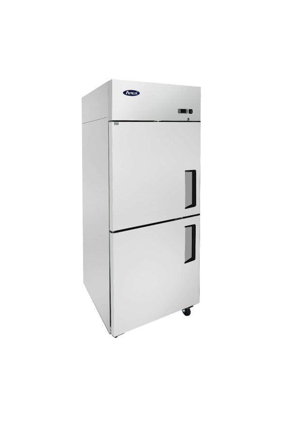 Atosa MBF8010GRL Commercial Top Mount Two Door Refrigerator with Left Swing - Perfect for Restaurants, Cafes, and Food Service Businesses