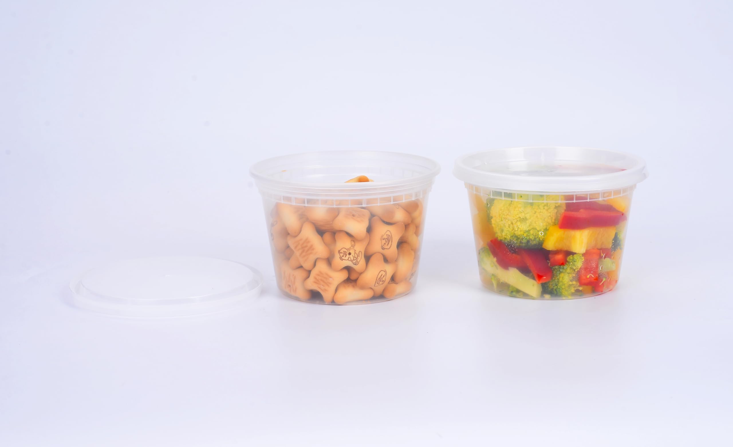 16 oz (25 Sets) Airtight Plastic Food Storage Containers with Lids - BPA Free, Microwave, Freezer & Dishwasher Safe | Heavy Duty Meal Prep Containers | Leakproof & Recyclable | Perfect for Leftovers, Lunch Boxes & Bulk Food Storage