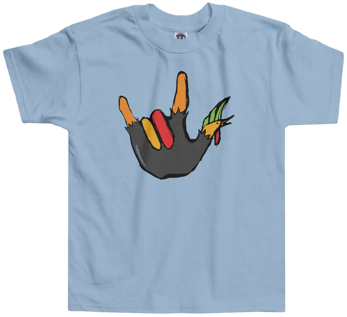 Threadrock Little Boys' Rocker Thanksgiving Hand Turkey Toddler T-Shirt - Cute Holiday Outfit for Thanksgiving Family Gatherings & Fall Festivals