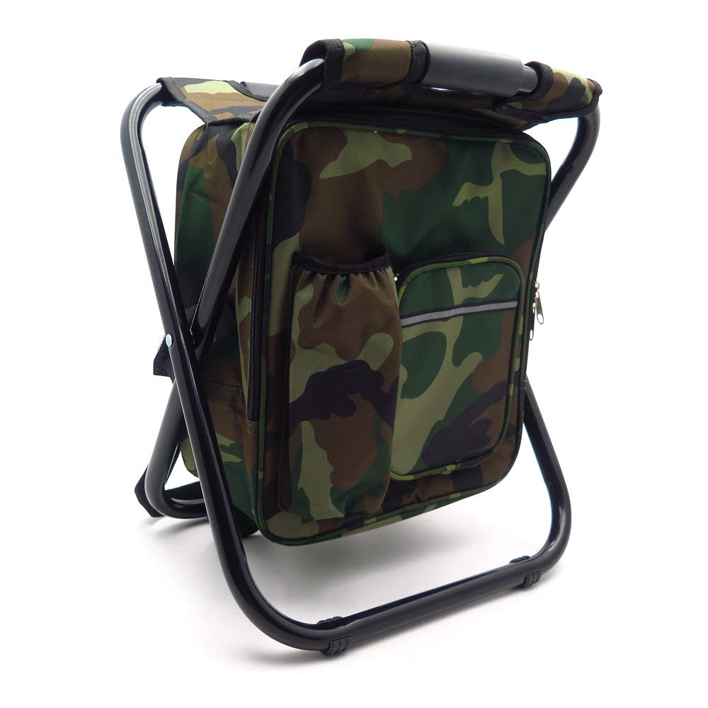 HTTMT Foldable Outdoor Multi-Function Fishing Backpack with Beach Chair, Stool & Cooler Bag - Portable Camping, Hiking, Picnic Gear for Men & Women [Item Number: ET-Seat001] - Perfect for Beach Trips, Fishing Excursions & Outdoor Adventures