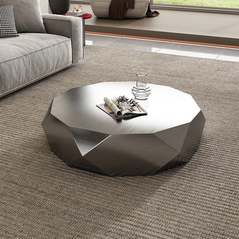 Italian Designer Metal Coffee Table - Modern Living Room Accent Table for Home Decor & Entertaining