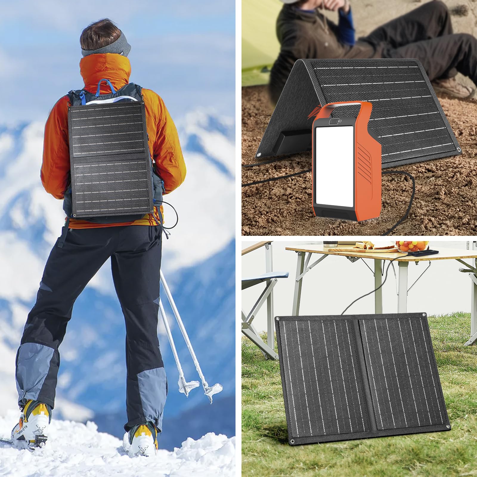 Takki 120W Peak Solar Generator Portable Power Station with 21W Solar Panels - 83Wh Solar Power Bank with AC Outlet for Camping, Emergency Power, Outdoor Adventures, RV Trips & Home Backup