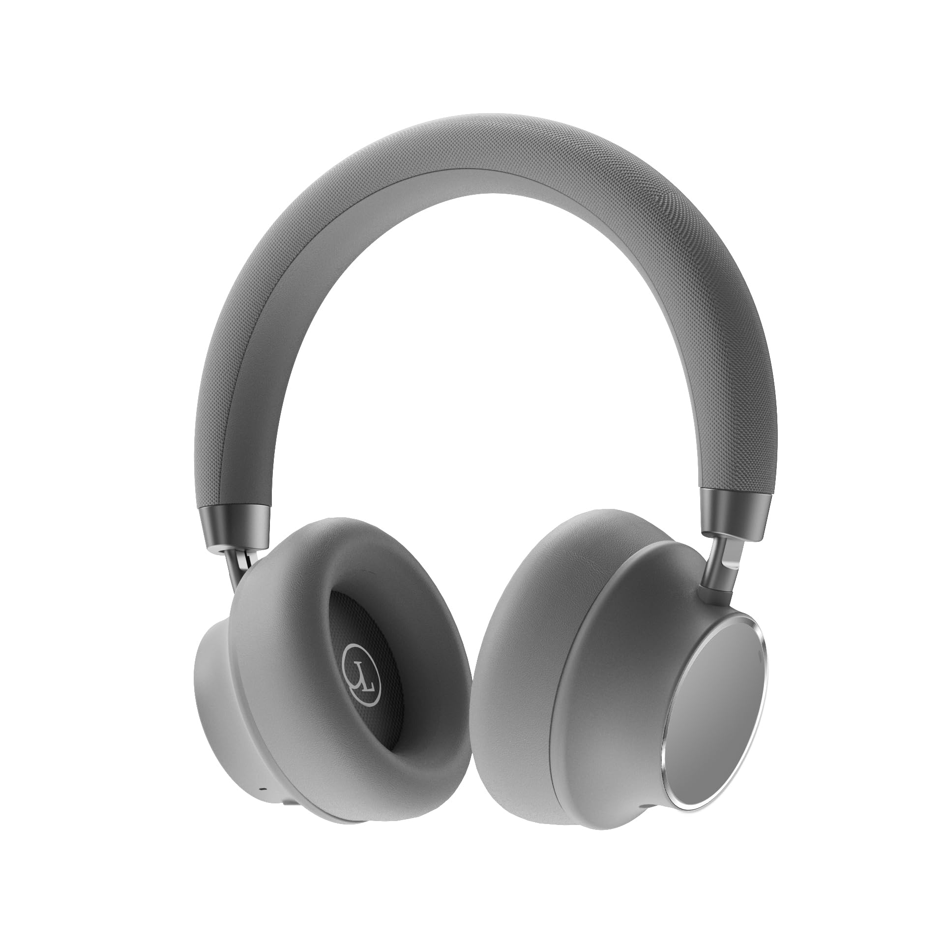Premium Over-Ear Bluetooth Headphones with Active Noise Cancelling, Built-in Mic & 50H Playtime - HiFi Stereo Sound, Deep Bass & Rotating Ear Cups for Home, Office, PC & Mobile Devices (Silver) - Perfect for Work, Travel & Gaming