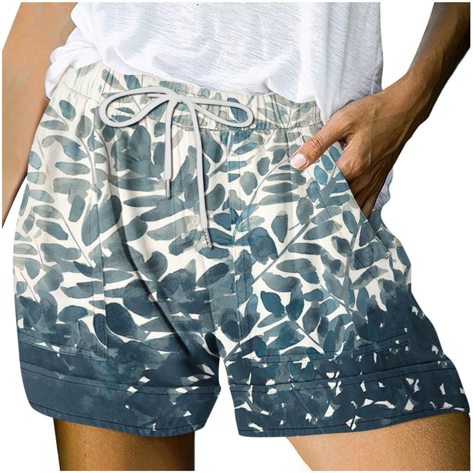 Trendy Women's Drawstring Shorts with Pockets - Casual Beach & Summer Wear