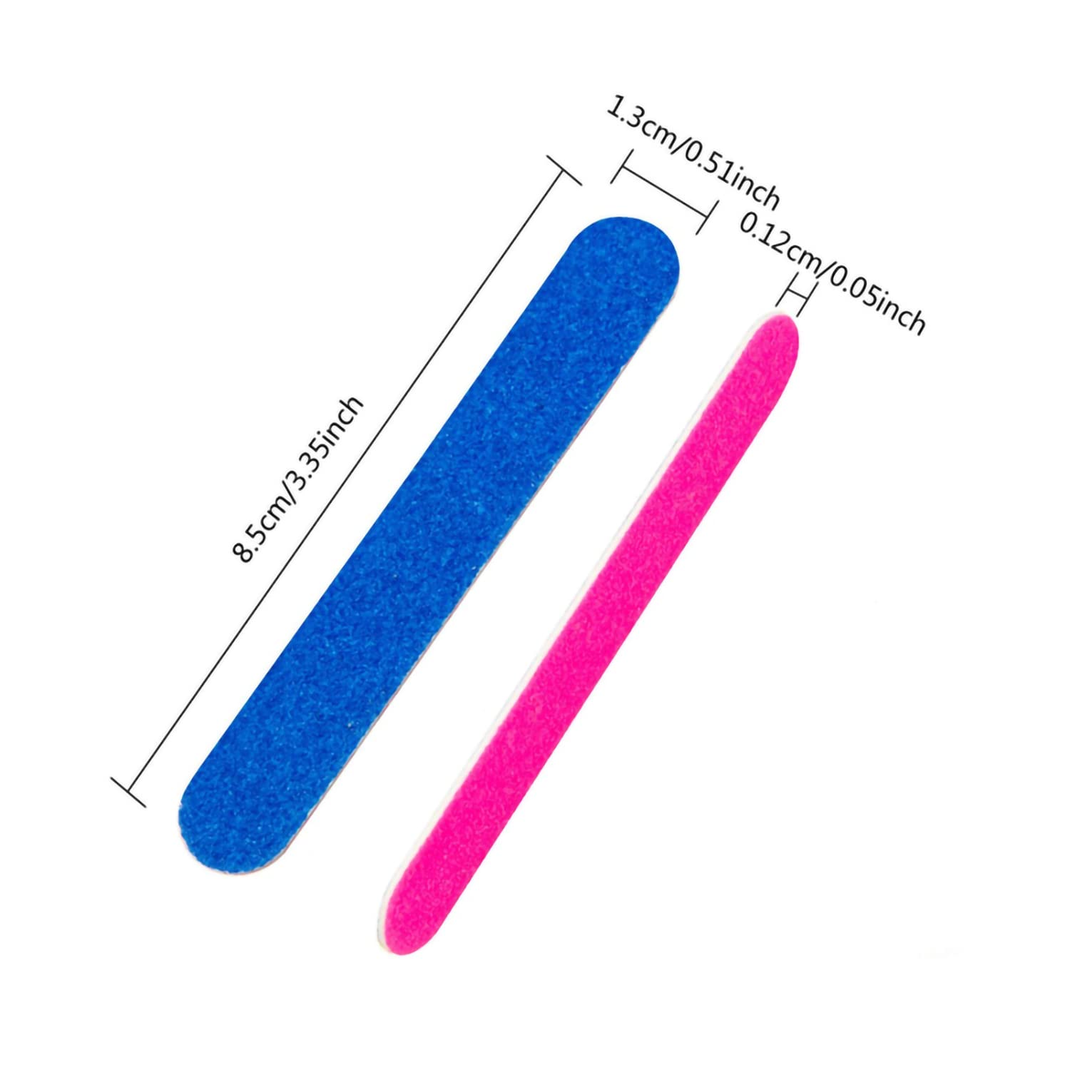 100-Piece Disposable Nail Files - Dual Sided 180/240 Grit Nail Buffer & Polisher - Professional Nail Repair & Shining Tool for Home, Salon & Travel Use