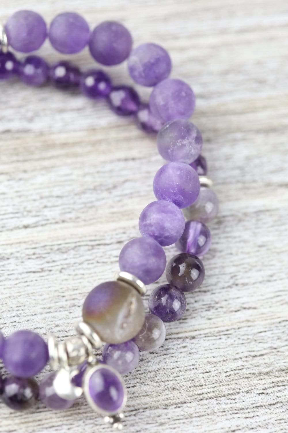 Amethyst Chakra Healing Bracelet for Women - Double Wrap Crystal Energy Jewelry for Meditation, Yoga & Spiritual Balance