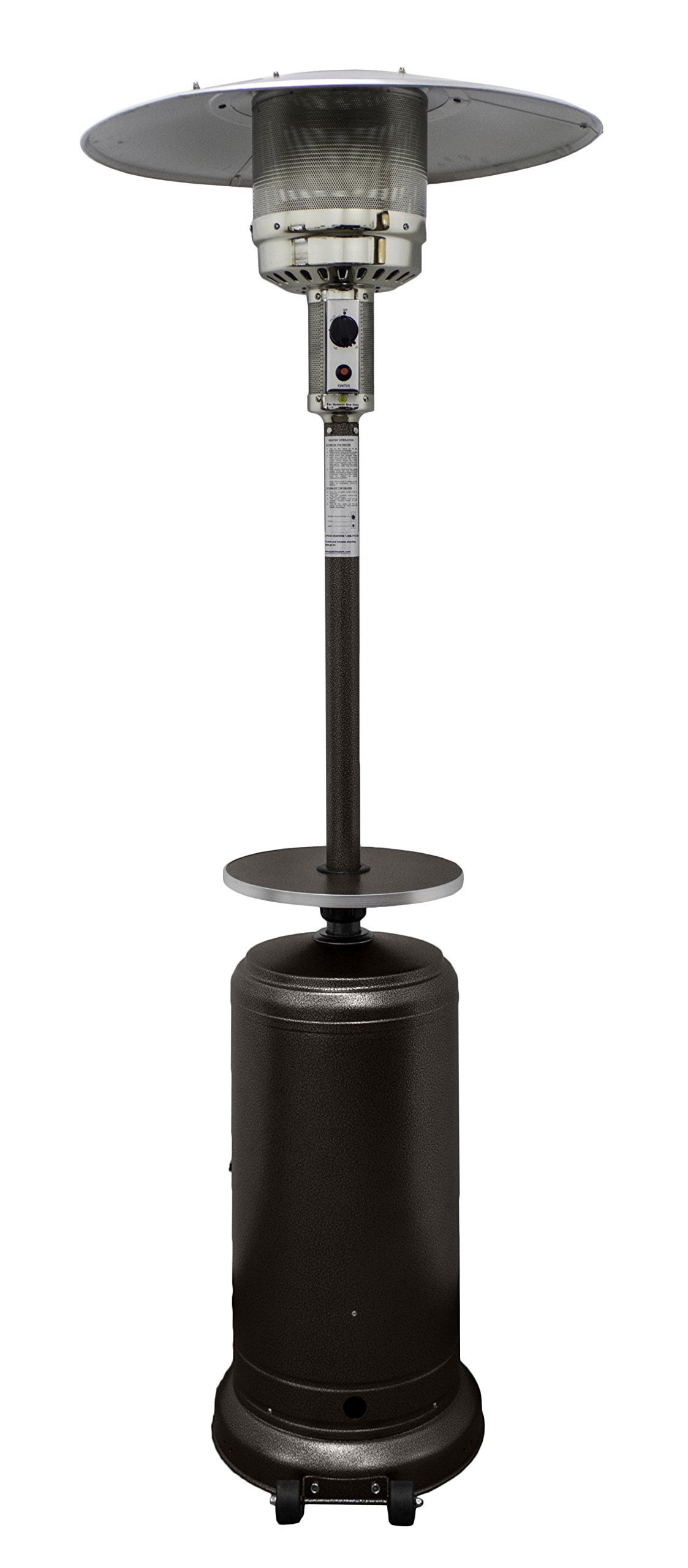 Hiland HLDS01 CGT Tall Outdoor Patio Heater with Hammered Bronze Finish - Perfect for Backyard, Deck, Garden & Restaurant Heating