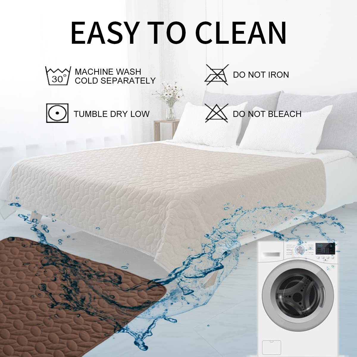 Ameritex Waterproof Pet Bed Cover - Soft Dog Blanket for Sofa, Couch & Furniture Protector - New Pattern Design - Perfect for Pets, Home & Travel Use
