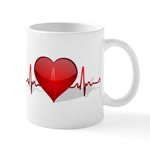 White - Heart Beat Mug
