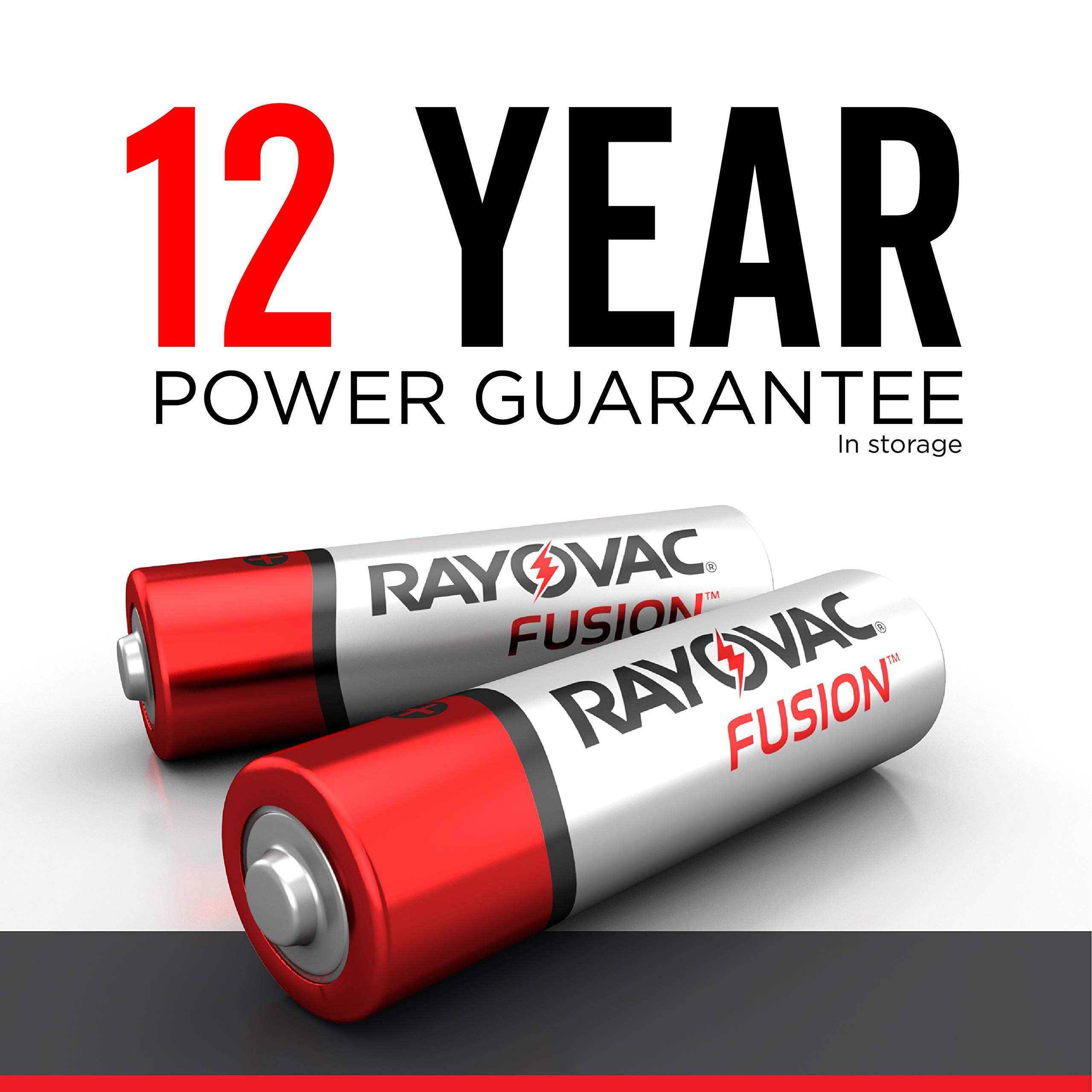 Rayovac Fusion AA and AAA Batteries Combo Pack - 30 Double A & 30 Triple A Alkaline Batteries (60 Count Total) | Long-Lasting Power for Toys, Flashlights, Remote Controls, and Electronic Devices