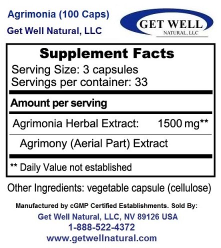 Agrimonia Herbal Extract Supplement - 300 Capsules (3 Bottles x 100 Caps) - Natural Dietary Support for Digestive & Liver Health - Perfect for Daily Wellness Routine & Herbal Remedy Enthusiasts