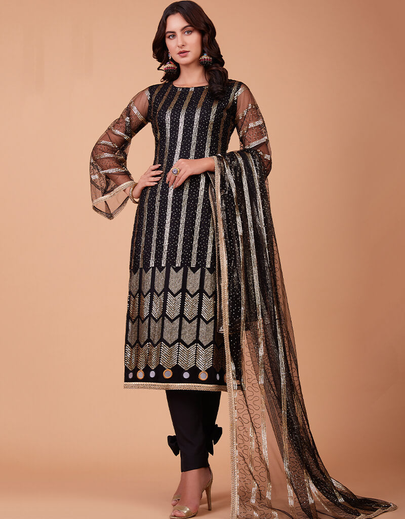 Elegant Black Butterfly Print Pant Suit for Women - Formal Office Wear & Evening Party Outfit