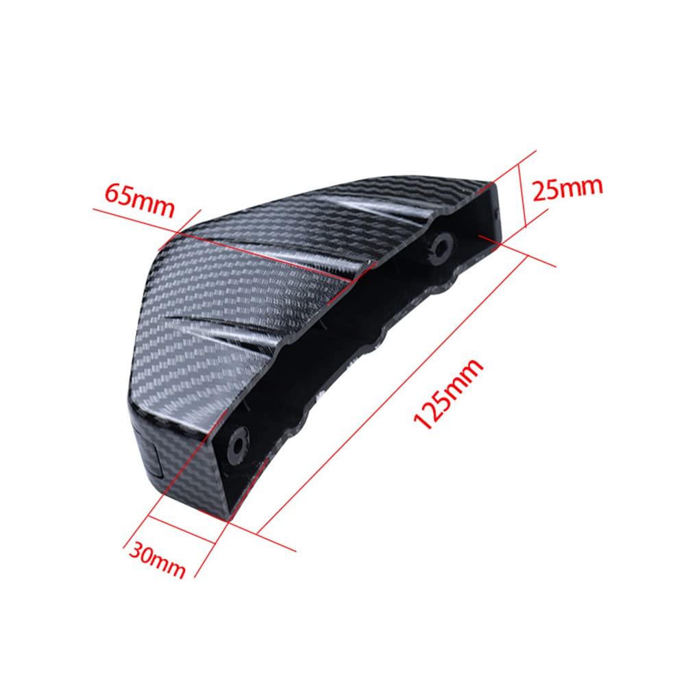 SEADEAR 4PCS Carbon Fiber Rear Bumper Lip Spoiler - Universal Car Diffuser Splitter & Shark Fin Wing for Enhanced Aerodynamics (Red/Black) | Perfect for Sports Cars, Tuner Vehicles & Exterior Styling Upgrades