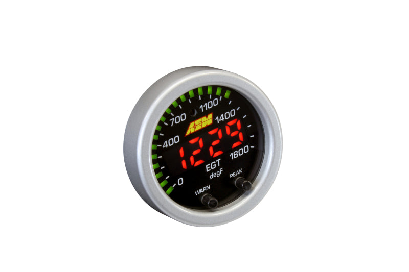 AEM X Series EGT Gauge 0-1800°F - High Accuracy Exhaust Gas Temperature Meter for Performance Cars, Racing & Diesel Trucks
