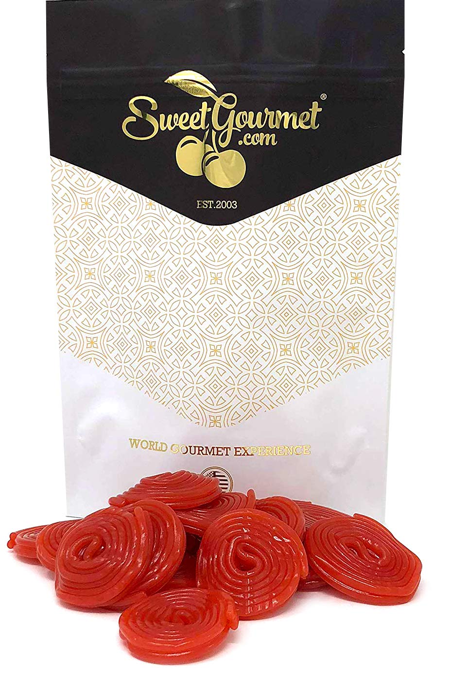 Italian Strawberry Licorice Wheels - 1 Pound Bulk Candy | All-Natural Colors & Flavors, GMO Free | Perfect for Party Favors, Movie Nights & Gift Baskets