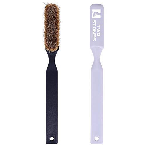 Premium TWO STONES Climbing Chalk Brush - Ultra Durable Boar Hair Bristles for Rock Climbing & Bouldering | Ergonomic Handle & Portable Design | Perfect for Gym Climbing, Outdoor Bouldering & Wall Holds Maintenance (Chalk Bag Not Included)