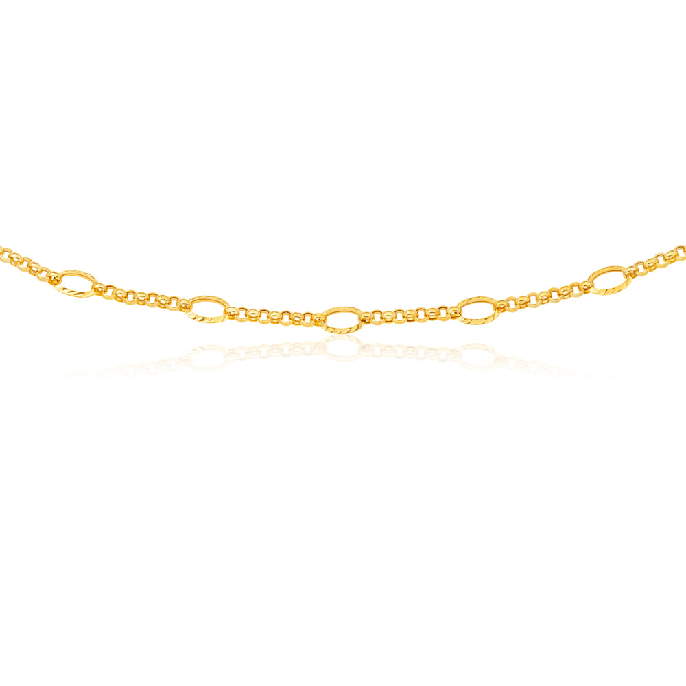 9ct Yellow Gold Belcher Chain 45cm - Elegant & Durable Jewelry for Women, Perfect for Everyday Wear & Special Occasions