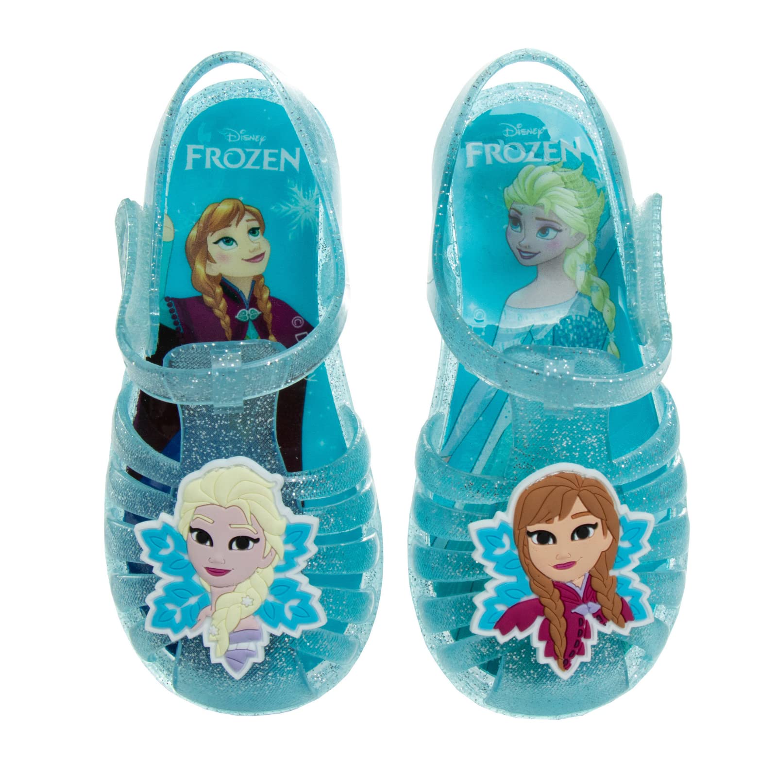 Disney Frozen Jelly Sandals for Girls - Toddler & Little Kid Size - Comfortable Summer Beach Shoes for Outdoor Play & Pool Party