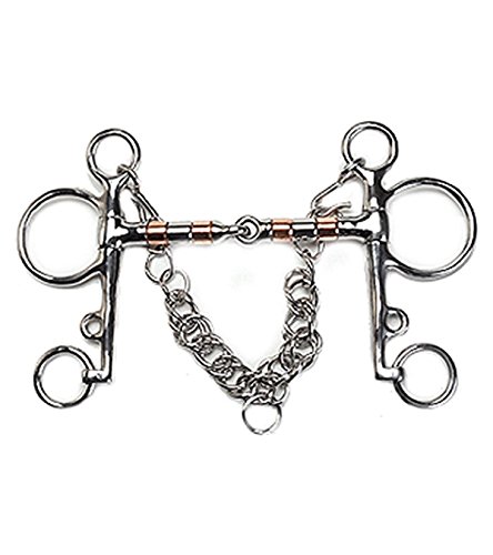 Premium Copper Roller Pelham Bit for Horses - Durable & Comfortable Equestrian Training Bit - Perfect for Dressage, Jumping & Western Riding